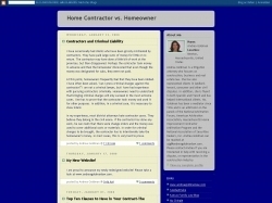 Home Contractor vs. Homeowner