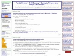 Florida Divorce - Child Custody - Domestic Abuse Law