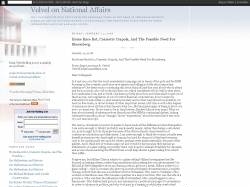 Velvel on National Affairs