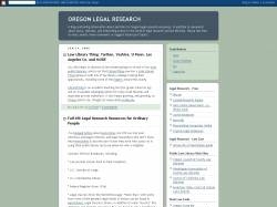 Oregon Legal Research