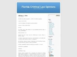 Florida Criminal Law Opinions