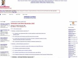 Arbitration Law Memo