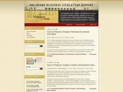 Delaware Business Litigation Report