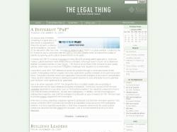 The Legal Thing...